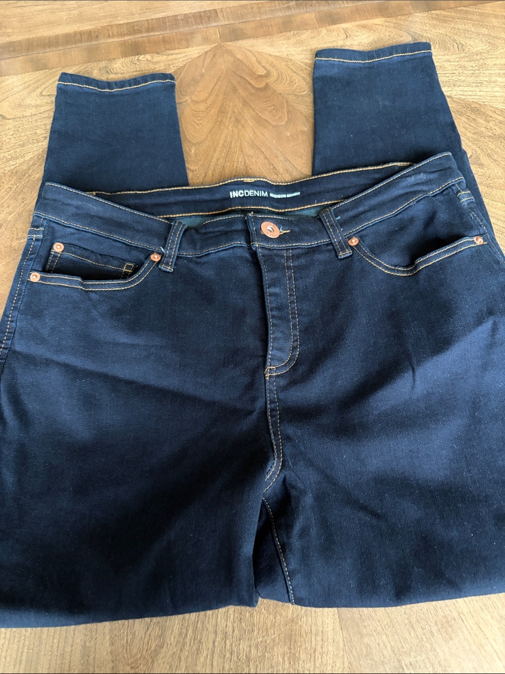 INC International Concepts Women's Skinny Jeans — Dark Indigo